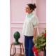 Scholl Blouse Frog Polka cotton with Jade Hand Smocking Edition 59